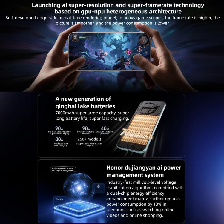 Honor Magic8, 16GB+512GB, Screen Fingerprint, 6.58 inch MagicOS 10.0 / Android 16 Snapdragon 8 Elite Gen 5th Octa Core, Network: 5G, NFC, OTG, 16GB+512GB