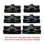Special UFO Shape 2 x USB Charging Dock Station Stand / Controller Charging Stand for PS4 Playstation 4  with Multi Colors LED, For PS