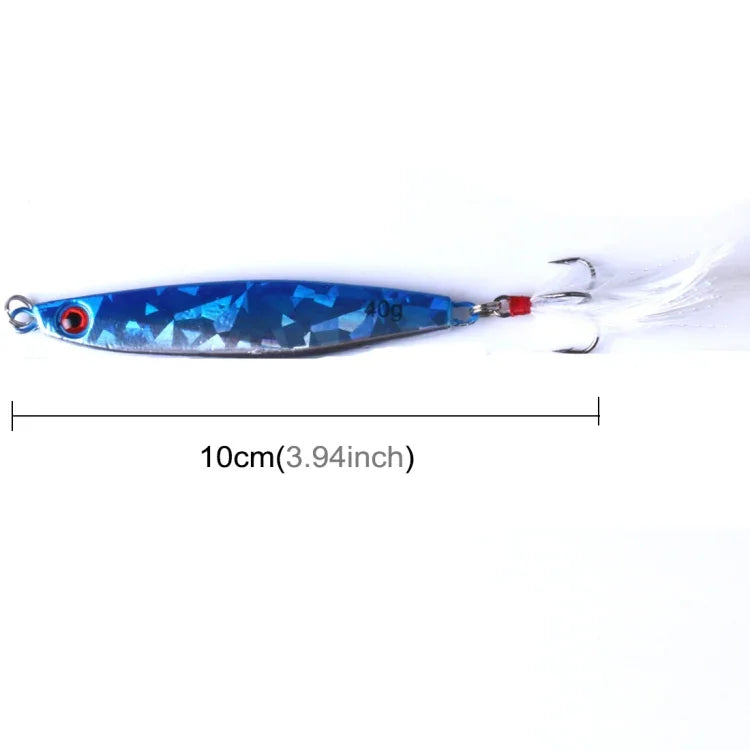HENGJIA 7 PCS Metal Lures Iron Fishing Lures Bait, 8cm/40g