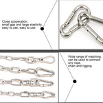M12 Stainless Steel Carabiner Spring Hook Multi-tool Mountaineering Buckle Lock Camping Hook Rope, Inner Diameter: 11.73mm, M12
