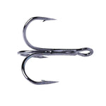 20pcs / Box Classic Black High Carbon Steel Fishing Three-jaw Treble Hooks, 4# FH022