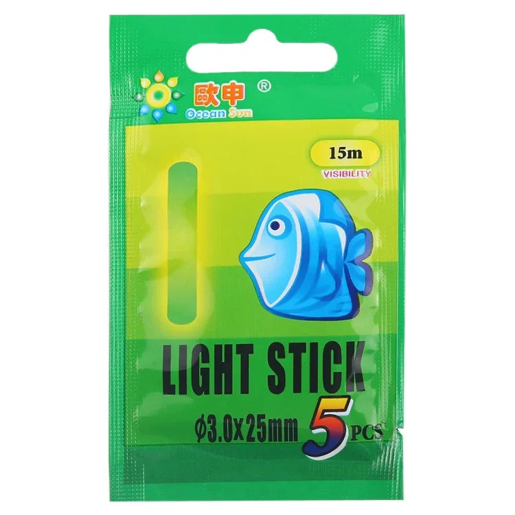 10 Packs OCEAN SUN Luminous Float Night Fishing Light Stick, Visibility: 15m, Size: 3.0 x 25mm, Visibility: 15m(5pcs)