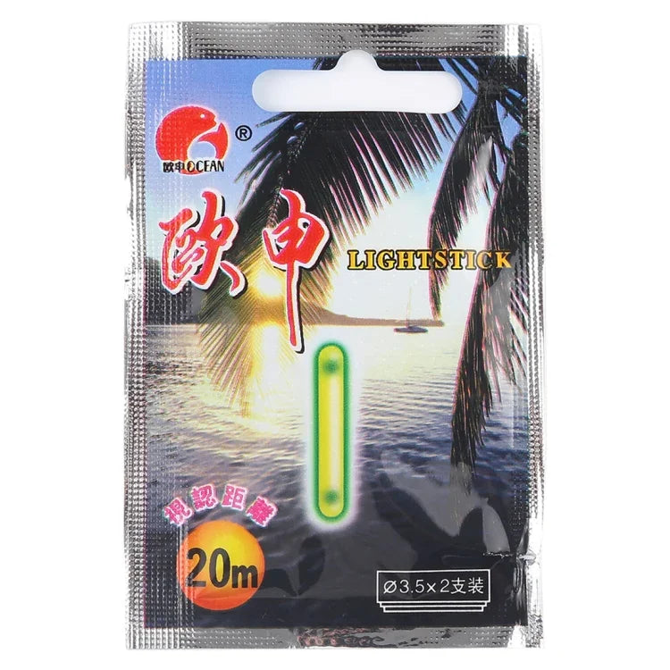 10 Packs OCEAN SUN Luminous Float Night Fishing Light Stick, Visibility: 20m, Size: 3.5 x 30mm, Visibility: 20m