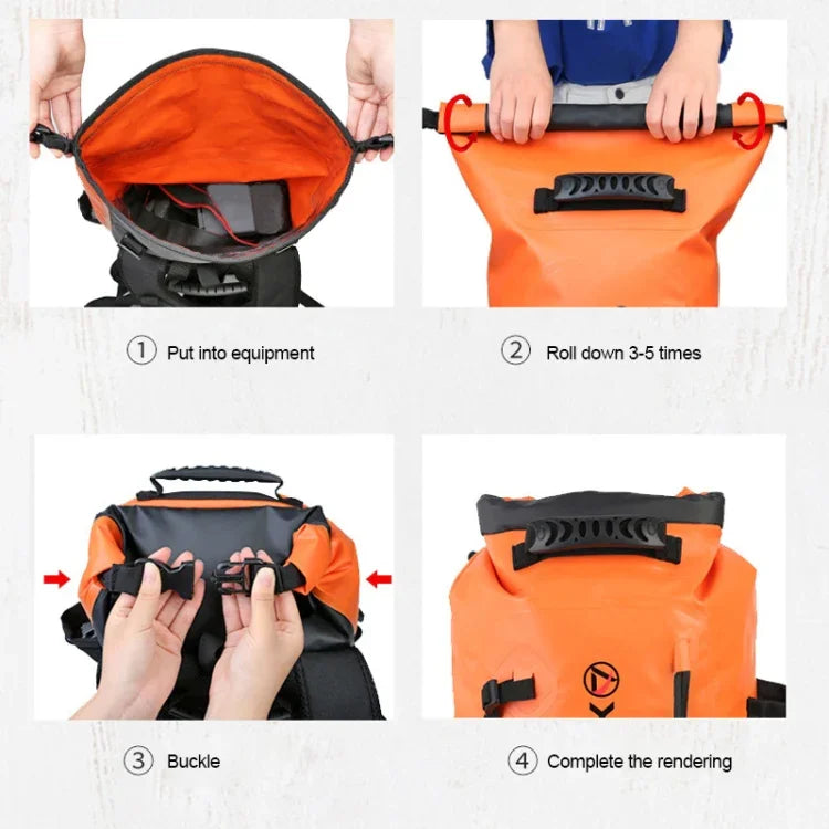 XINDA H-BAG03 30L Outdoor Waterproof Upstream Storage Shoulder Mountaineering Bag, 30L