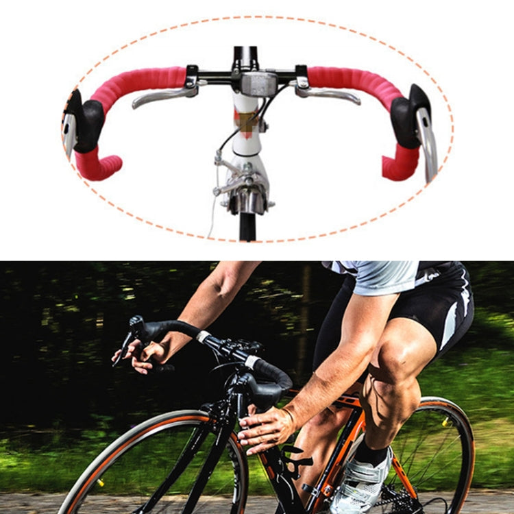 1 Pair Cycling Road Bike Sports Bicycle Cork Handlebar Tape Wrap + 2 Bar Plug, 2m Red, 2m White, 2m Yellow, 2m Black, 2m Pink, 2m Green, 2m Blue