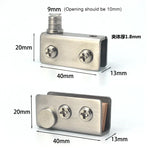 Glass Clip Single Door Touching Exhibition Cabinet Hinge, Single