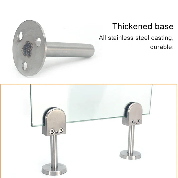 201 Stainless Steel Glass Fish Mouth Support Rod Fixing Clip with 14x80mm Rod, Specification: XL, XL, with 14x80mm Rod