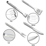 5 in 1 Outdoor Tableware Set Camping Barbecue Tableware Picnic Tool Set, 5 in 1