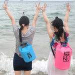 Outdoor Waterproof Single Shoulder Bag Dry Sack PVC Barrel Bag, Capacity: 5L, Capacity: 5L (Pink), Capacity: 5L (Green), Capacity: 5L (Sky Blue), Capacity: 5L (Yellow), Capacity: 5L (Black), Capacity: 5L (Dark Blue), Capacity: 5L (Orange)
