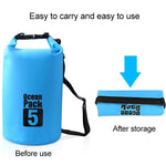 Outdoor Waterproof Double Shoulder Bag Dry Sack PVC Barrel Bag, Capacity: 20L, Capacity: 20L (Sky Blue), Capacity: 20L (Yellow), Capacity: 20L (Black), Capacity: 20L (Dark Blue), Capacity: 20L (Orange), Capacity: 20L (Pink), Capacity: 20L (Green)