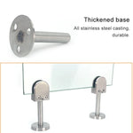 201 Stainless Steel Glass Fish Mouth Support Rod Fixing Clip with 14x100mm Rod, Specification: M, M, with 14x100mm Rod