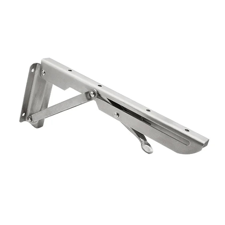 2 PCS 10 inch K Type Wall-mounted Foldable Stainless Steel Spring Storage Shelf for Dining Table, 10 inch