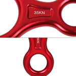 Climbing Rescue Figure 8 Descender Rappelling Gear Belay Device(Black), TP8601P (Black), TP8601P  (Silver), TP8601P  (Red), TP8601P  (Blue), TP8601P  (Gold), TP8601P  (Orange), TP8601P  (Dark Gray)