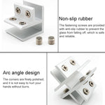Aluminum Alloy Glass Combination Clamp Cabinet Partition Fixing Clip, 180 degrees Cliped 10-12mm, 180 degrees Cliped 10-12mm