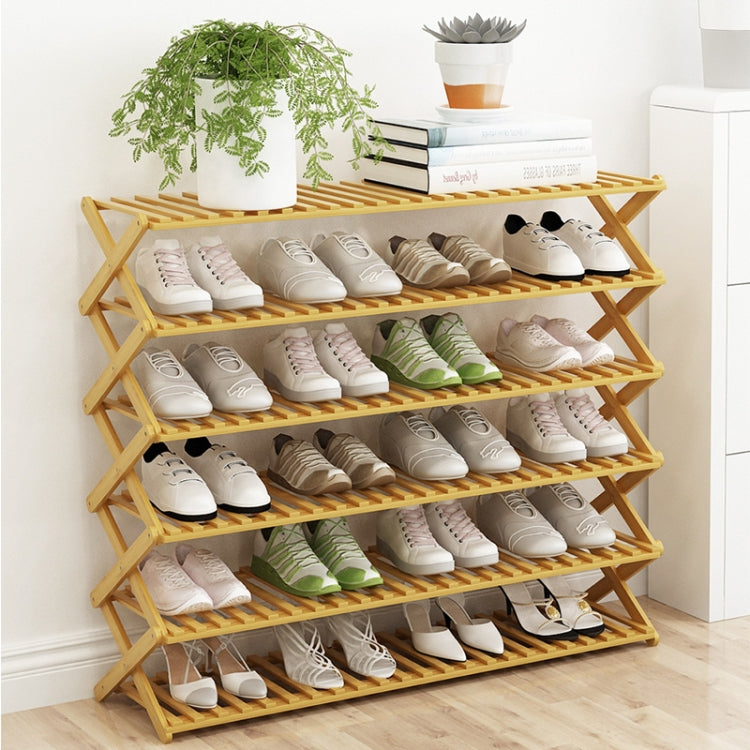 6-Layer Balcony Living Room Collapsible Solid Wood Flower Stand Potted Planting Shelves, Length: 100cm, 100cm 6-Layer