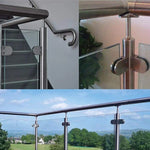 8-12mm Concave Curved Bottom Matte Polished 201 Stainless Steel Fixed Clip Railing Glass Wood Layer Board Clamp Bracket, 8-12mm, Curved Bottom, 201 Stainless Steel