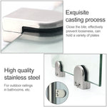 15-20mm Flat Bottom Matte Polished  304 Stainless Steel Fixed Clip Railing Glass Wood Layer Board Clamp Bracket, 15-20mm, Flat Bottom, 304 Stainless Steel