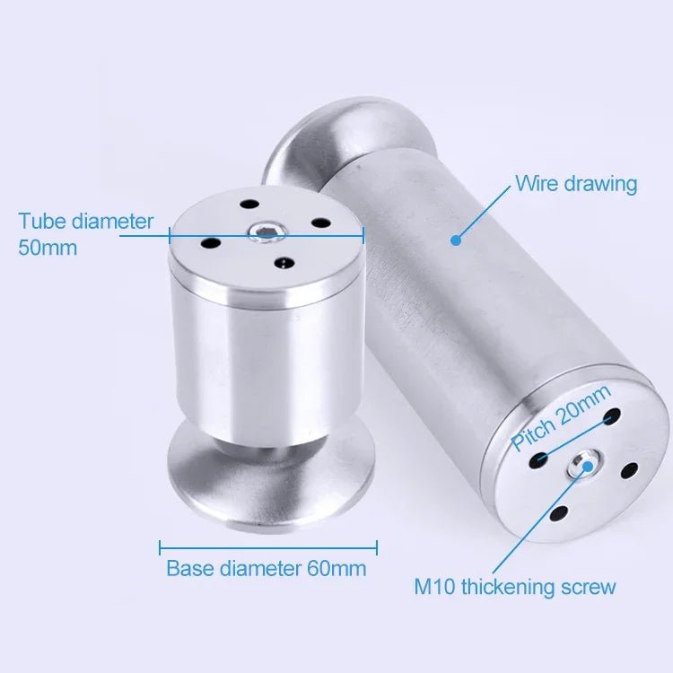 Stainless Steel Wire Drawing Thickened Column Sofa Furniture Cabinet Foot, Height: 80mm, 80mm