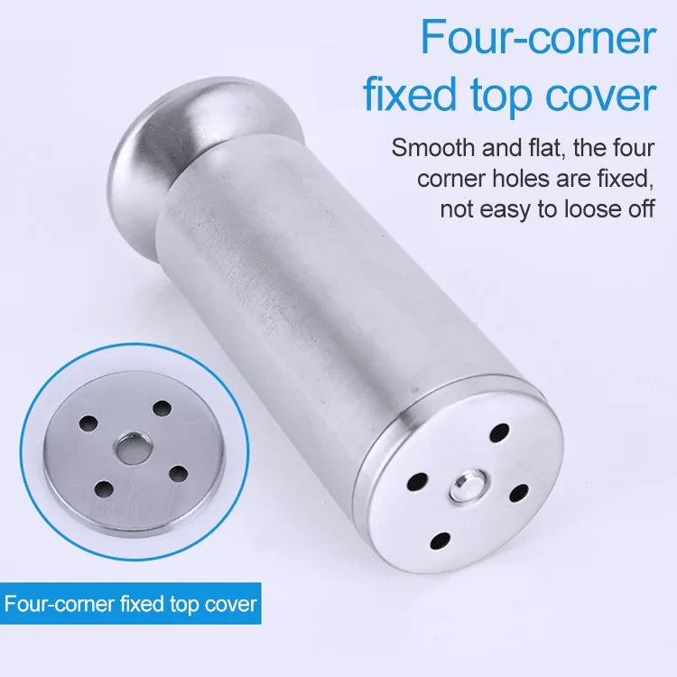 Stainless Steel Wire Drawing Thickened Column Sofa Furniture Cabinet Foot, Height: 80mm, 80mm