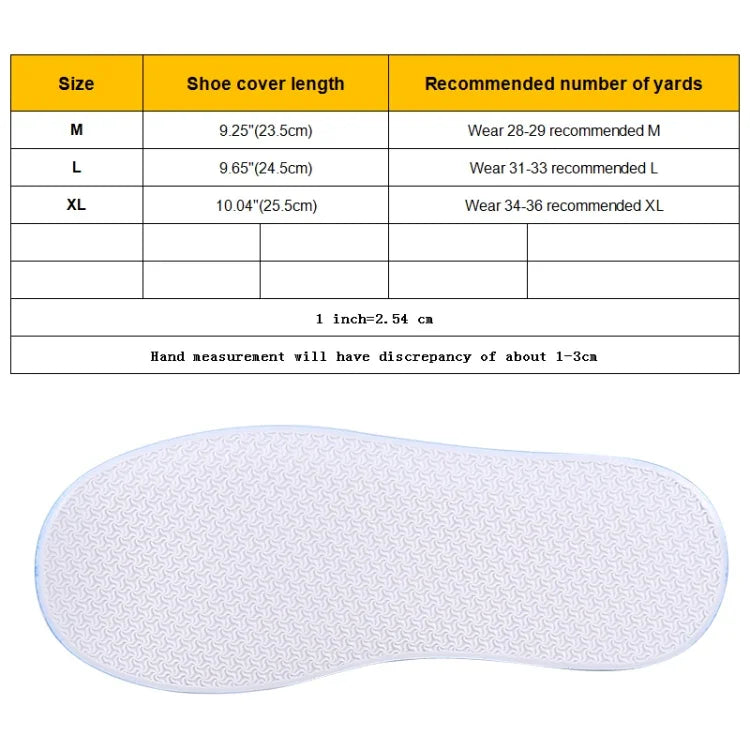 Fashion Children PVC Non-slip Waterproof Thick-soled Shoe Cover Size: XL, Size: XL