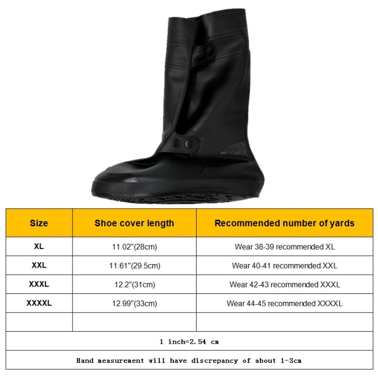 High Tube Rainproof Snowproof Adult Shoe Cover Size: XXXL, Size: XXXL