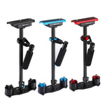 PULUZ 38.5-61cm Carbon Fibre Handheld Stabilizer for DSLR & DV Digital Video & Cameras, Load Range: 0.5-3kg, P60T Blue, P60T Red