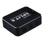 B866 1 XLR Split Horizontal Parallel Distributor, 1 Input and 6 Output