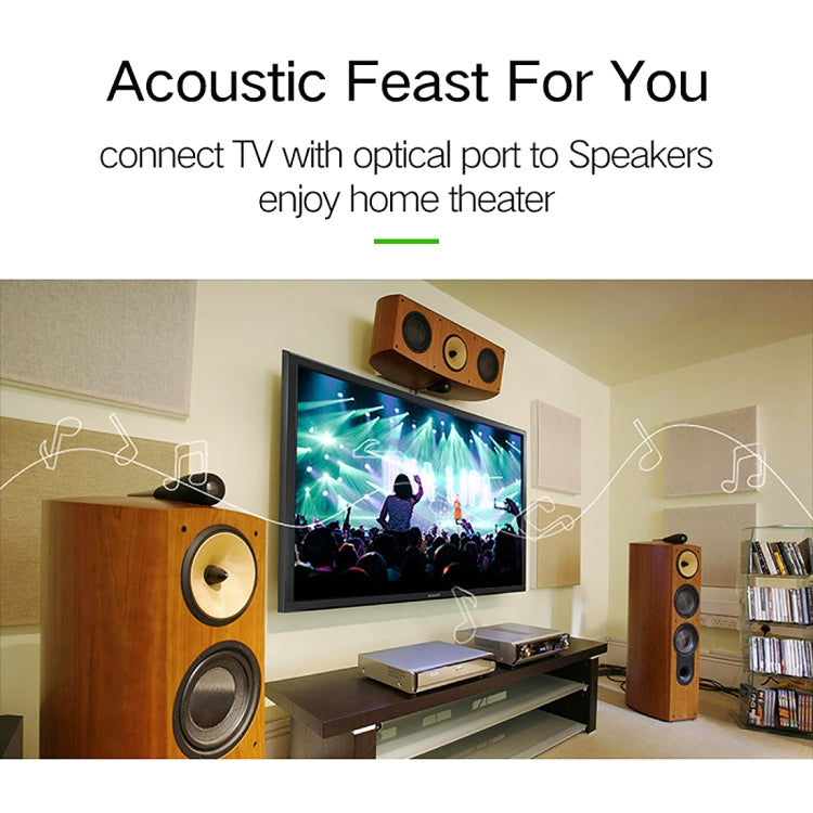 EMK YL-A 3m OD8.0mm Gold Plated Metal Head Toslink Male to Male Digital Optical Audio Cable, Length: 3m