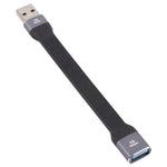 10Gbps USB Male to USB Female Soft Flat Sync Data Fast Charging Cable, USB Male to USB Female