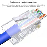 10pcs Cat6e Unshielded Pass Through RJ45 Connector Modular Plug, Cat6e Unshielded Pass