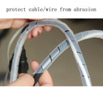 9m PE Spiral Pipes Wire Winding Organizer Tidy Tube, Nominal Diameter: 10mm, 10mm / 9m Length, 10mm /  9m Length