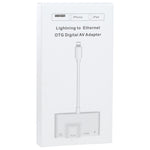 4 in 1 8 Pin Male to 8 Pin Power + RJ45 Ethernet + HDMI + USB Camera Female OTG Digital AV Adapter, RJ45 Ethernet