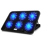 ICE COOREL Notebook Computer Base Silent Six-fan Cooling Holder Heat Sink, Style: Ordinary, Style: Ordinary