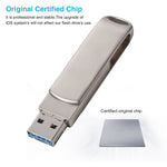 Richwell 3 in 1 16G Micro USB + 8 Pin + USB 3.0 Metal Rotating Push-pull Flash Disk with OTG Function, 16G