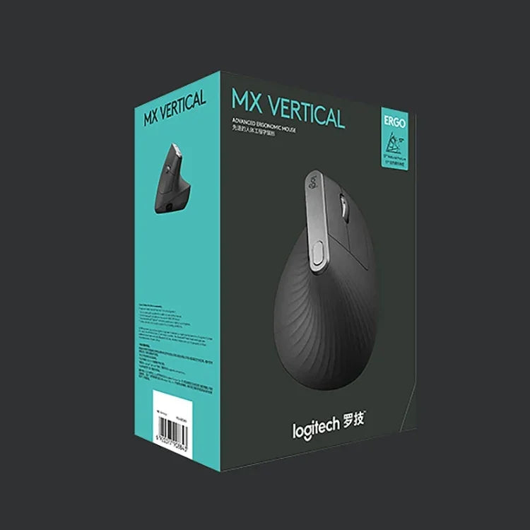 Logitech MX Vertical 4000DPI USB-C / Type-C + Unifying + Bluetooth Three-mode Ergonomic Wireless Vertical Optical Mouse, MX Vertical