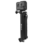 PULUZ 3-Way Grip Foldable Tripod Selfie-stick Extension Monopod for DJI, Insta360, GoPro and Other Action Cameras, Length: 20-58cm, Length: 20-58cm