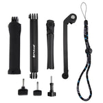 PULUZ 3-Way Grip Foldable Tripod Selfie-stick Extension Monopod for DJI, Insta360, GoPro and Other Action Cameras, Length: 20-58cm, Length: 20-58cm