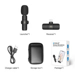 Wireless Lavalier Noise Reduction Reverb Microphone for 8-Pin Device, Support Phone Charging, 8 Pin Wireless Microphone