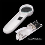 15X Handheld Exclamation Mark Type Magnifier with 2 LED, 15X
