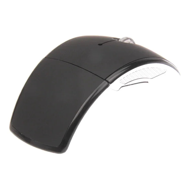 Wireless 2.4GHz 800-1200-1600dpi Snap-in Transceiver Folding Wireless Optical Mouse / Mice, 2.4GHZ (Black), 2.4GHZ (Red)