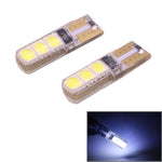 2 PCS T10 2W 120-140LM 6 LED Ice Blue 5050 LED Brake Light for Vehicles, DC12V, 6 5050 LEDs, 6 LED 5050 LEDs, 6  5050 LEDs