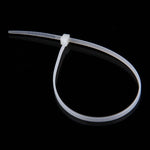 500 PCS 3 x 150mm Self-Locking Nylon Cable Wire Zip Ties, 3mm x 150mm White