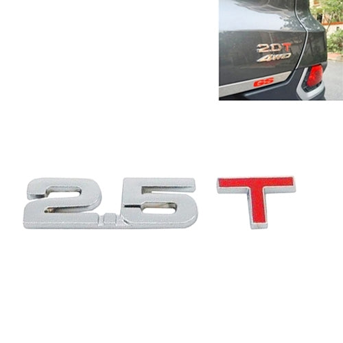 3D Universal Decal Chromed Metal Car Emblem Badge Sticker Car Trailer Gas Displacement Identification, Size: 8.5x2.5 cm, 3.0T, 1.6T, 1.8T, 2.0T, 2.2T, 2.4T, 2.5T, 2.8T