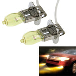 2 X H3 HOD Halogen Bulbs 12V 100W 2400 LM 3500K Yellow Light Headlights, H3