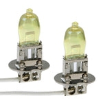 2 X H3 HOD Halogen Bulbs 12V 100W 2400 LM 3500K Yellow Light Headlights, H3