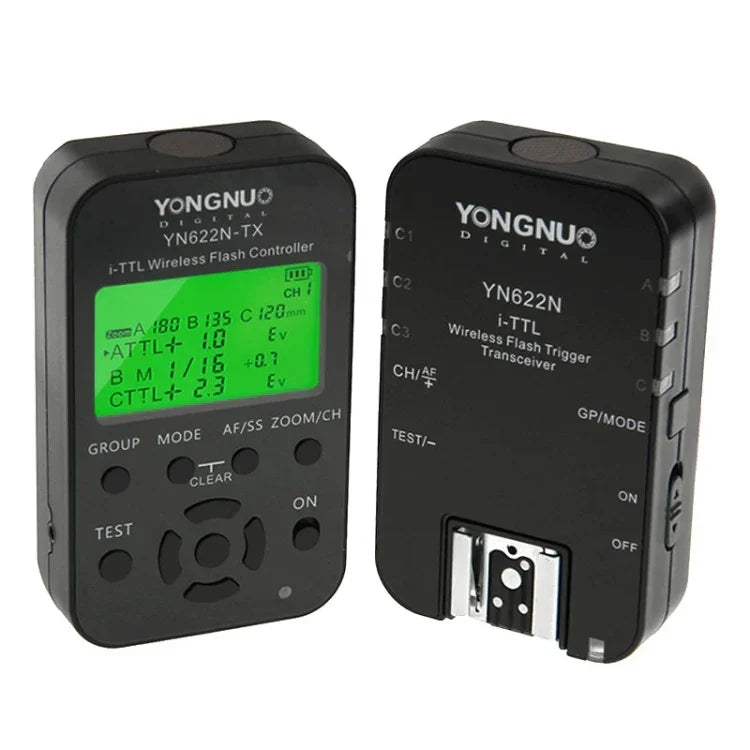 YONGNUO YN622N-KIT i-TTL Wireless Flash Trigger Controller + Transceiver Kit for Nikon Camera, for Nikon