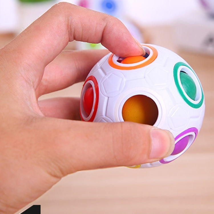 Magic Rainbow Ball Magic Cube Puzzle Cube, (White)