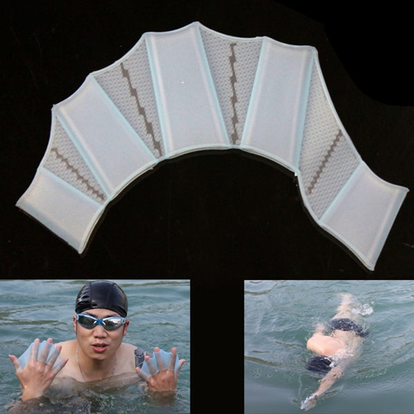 Silicone Swimming Web Fins Hand Flippers Training Gloves, M, Size: M Blue, Size: M Magenta