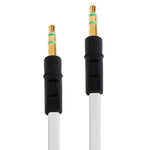 Noodle Style 3.5mm Jack Earphone Cable for iPhone 5 / iPhone 4 & 4S / 3GS / 3G / iPad 4 / iPad mini / mini 2 Retina / New iPad / iPad 2 / iTouch / MP3, Length: 1m