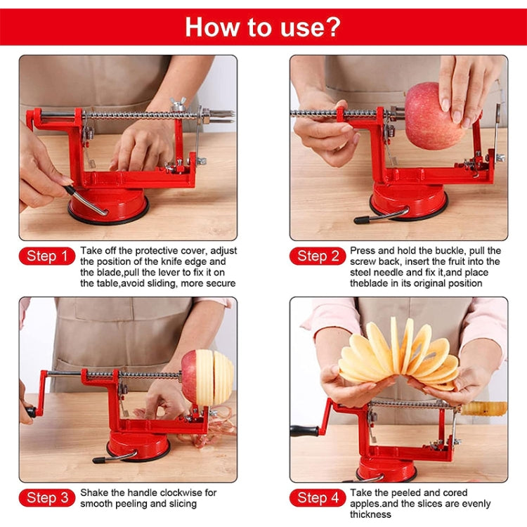 3 in 1 Multi-functional Fruit Peeling Slicing Stoning Peeler Machine, 3 in 1 Fruit  Peeler